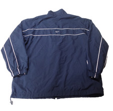 Vintage Y2K Nike Windbreaker Jacket Mens 2XL Silver Tag Center Swoosh Blue