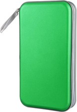 CD Case Holder, 80 Capacity CD/DVD Holders Wallet Hard Plastic Green