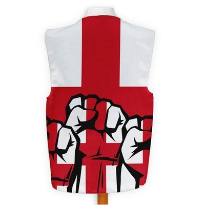 St. Georg Flagge mit Fäusten Design - Weste - Neuheit - Kostüm