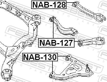 Fits FEBEST NAB-130 REAR LEVER SILENT BLOCK NISSAN STAGEA WC34 1996.0 ⭐UK Stock⭐