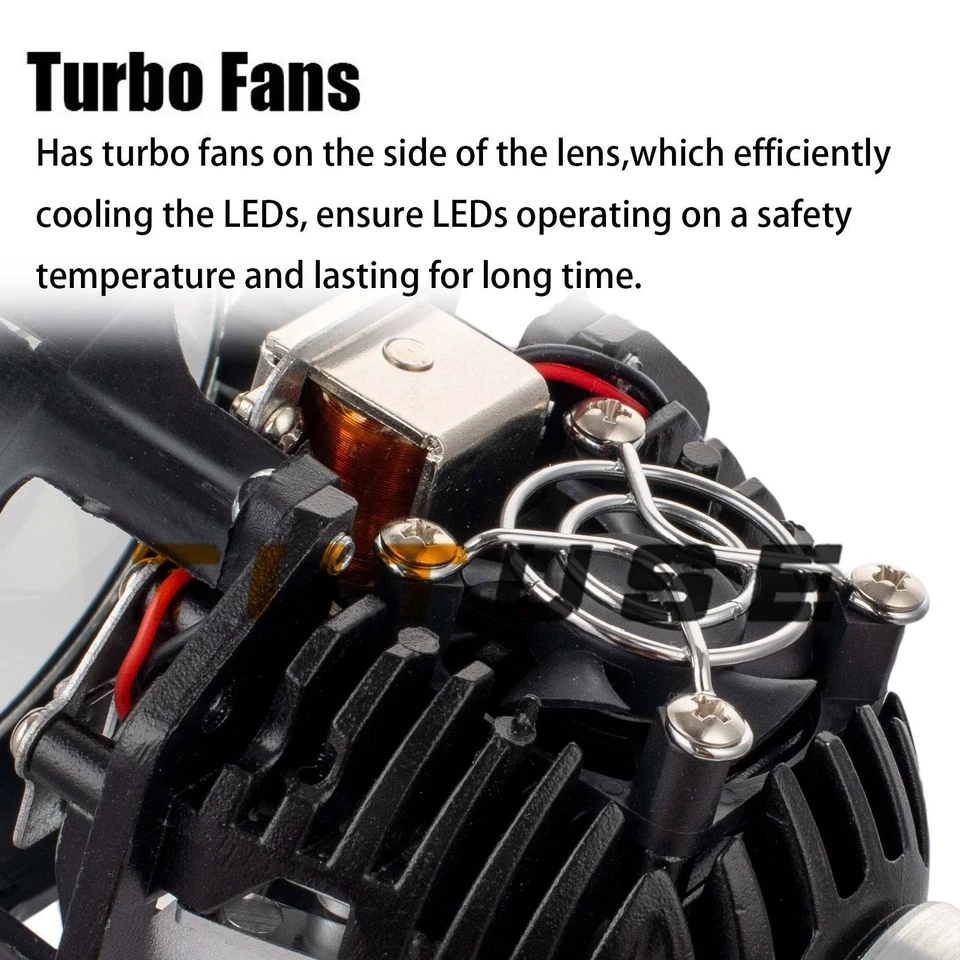 Lente Proyector 90W 3.0' Bi LED Espiral RGB Sábanas Ojo de Ángel Retrofit Universal Foto 4 de 4