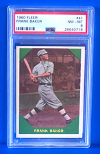 1960 Fleer Frank Home Run Baker #41 PSA 8