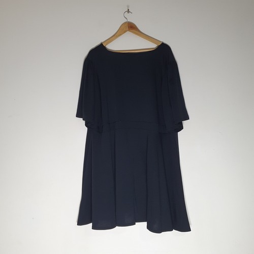 Womens Simply Be Black Long Top Floaty Stretch V Neck Size 32 NEW - Picture 17 of 21