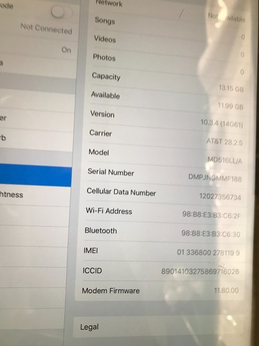 Apple iPad 4th Gen 9.7" 16/32/64/128GB BLACK WIFI + Cellular 16GB - Picture 8 of 11