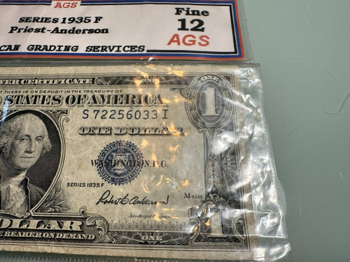 Series 1935 F $1 Silver Certificate One Dollar Bill Miscut Misaligned Error - Picture 4 of 6