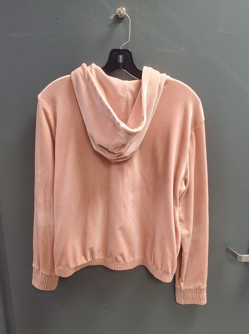 Felpa con cappuccio donna FILA rosa velluto velluto quarto cerniera taglia media