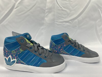 Clearance sale: Adidas HARD COURTHI I BIG TREF shoes kids boy Blue Grey SIZE 9K