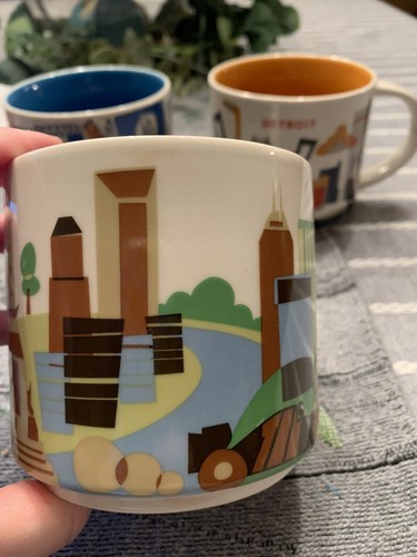 Starbucks been there mugs Lot Of 3 Detroit 2015,Virginia 2018, Indianapolis 2016 - Picture 5 of 12