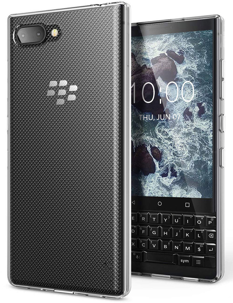 For BlackBerry Key2 LE Case Clear Glossy Soft Slim Gel TPU Case Cover Skin