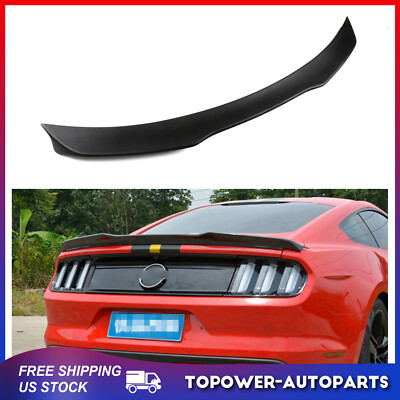 ABS Matte Black Trunk  Spoiler Lip For 2015-2023 Ford Mustang Coupe 2-Door