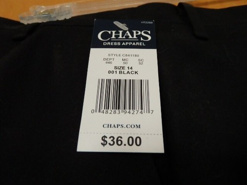 CHAPS YOUNG MANS Black Pants Size 14 - Picture 3 of 5