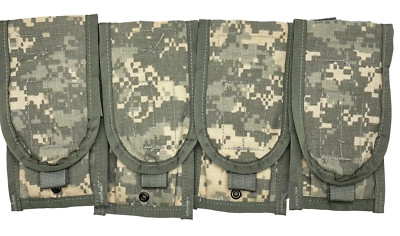USGI Army Molle DOUBLE MAG Magazine Pouch ACU 556 x4 per order VGC
