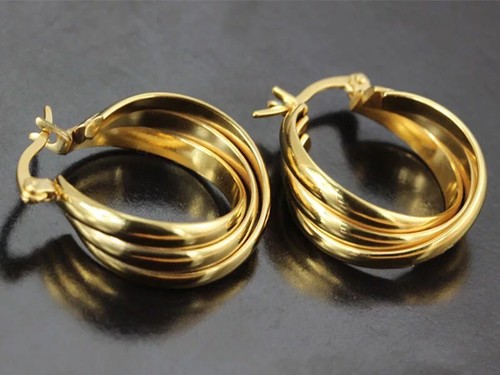 9ct GOLD FILLED HOOP EARRINGS - Picture 3 of 7