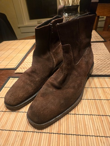 Adam Derrick To Boot New York Brown Suede Chukka Boots, Men's Size 12, Very Good - Picture 8 of 10
