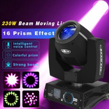 230W 7R Beam LED 17 Gobo 16 8 Prism Sharpy DMX Moving Head Stage Light Event US