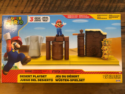 Super Mario World Of Nintendo 2 Inch Playset - Desert Playset NIB Mario Included