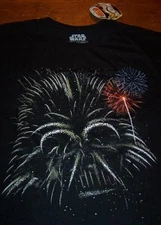 STAR WARS DARTH VADER FIREWORKS T-Shirt LARGE NEW w/ TAG
