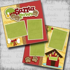 Santa Paws - 2 Premade Scrapbook Pages - EZ Layout 5512
