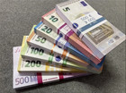 Invalid, colorful imitation 100 pcs joke paper coins realistic banknotes