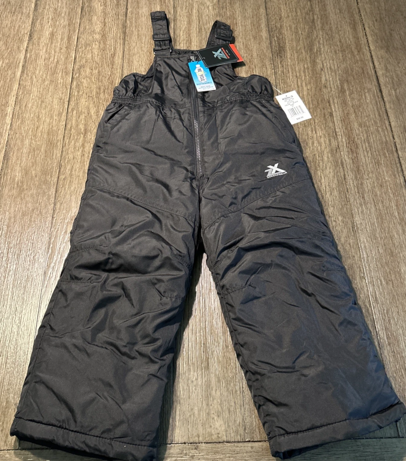 ZeroXposur Snow Bibs Kids 5T Toddler Overalls Black Insulated Cold Weather Gear