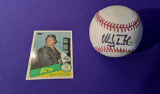 1985 topps traded TIFFANY  MICKEY TETTLETON AUTO AUTOGRAPH RAWLINGS BB W/COA