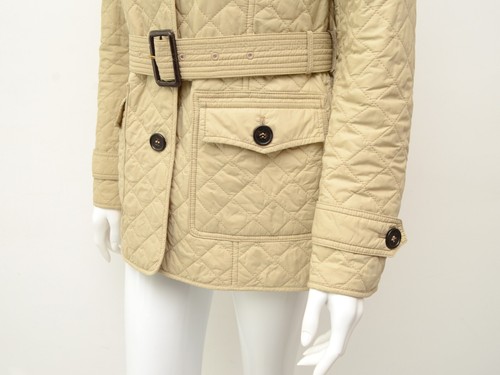 Autentico Trench Giacca Trapuntata Donna Burberry London Beige Taglia 44,~M - Foto 4 di 14