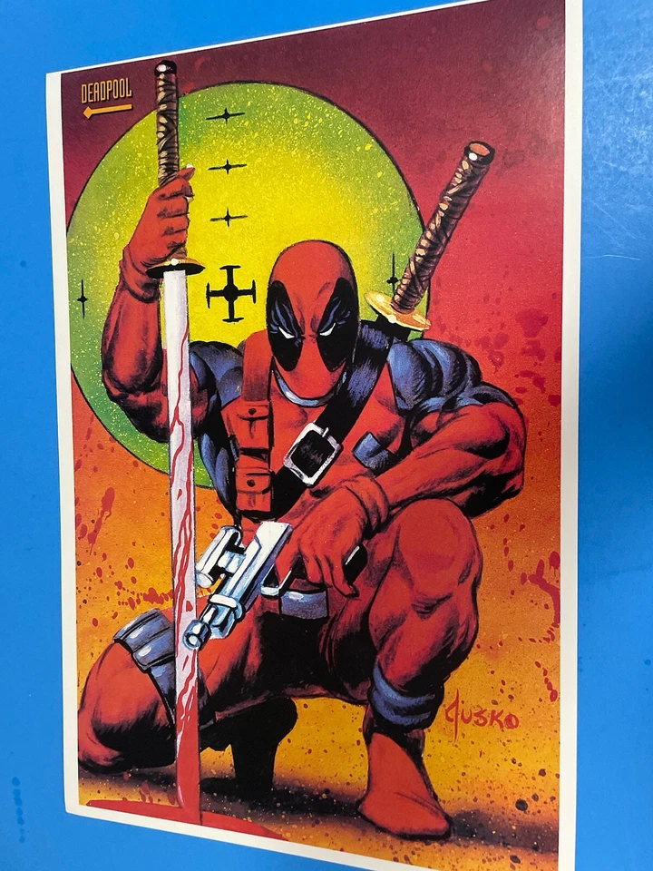 КОМИКСЫ MARVEL DEADPOOL X-FORCE X-MEN ПЛАКАТ PIN UP JOE JUSKO НОВЫЙ. - Изображение 3 из 4