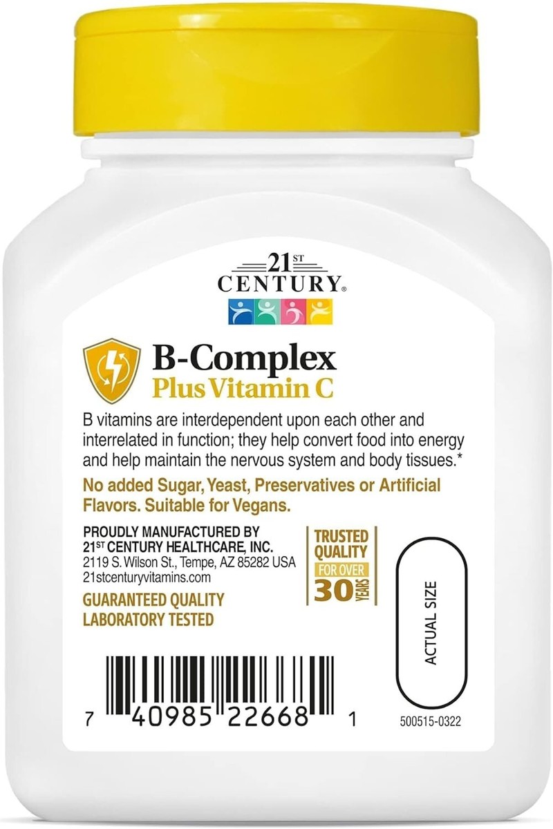 21st Century B-Complex + Vitamin C Energy Support, 100
