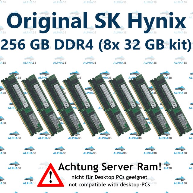 256 GB 8x 32 GB Rdimm ECC DDR4-2133 Supermicro 6048R-E1CR45L 6048R-E1CR60L RAM DV9585 256 GB 8x 32 GB Rdimm ECC DDR4-2133 Supermicro 6048R-E1CR45L 6048R-E1CR60L RAM DV9585