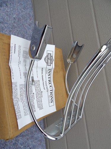 Genuine OEM Harley Bob Tail Bobtail Fender Luggage Rack Chrome 56469-93B in box - Picture 2 of 10