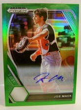 JOE MACK /23 AUTO GREEN PRIZM DRAFT PANINI BASEBALL 2021