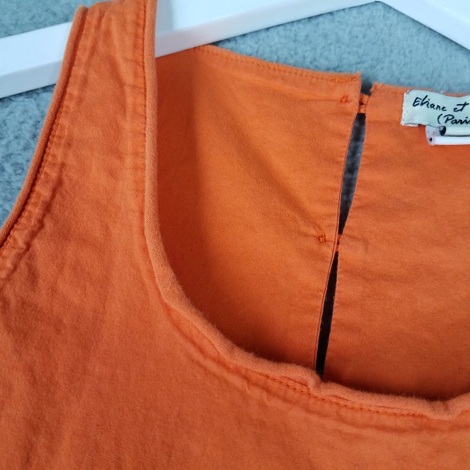 Eliane Et Lena Dress Girl's Kid's 10A Orange Midi Ruffled Tiered Boutique Flowy - Image 4 of 4