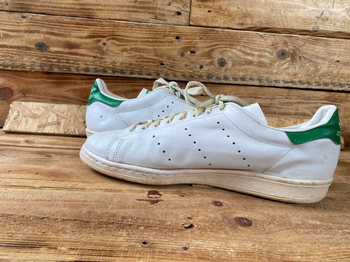 Vintage 80's adidas stansmith sz12,made in france white leather