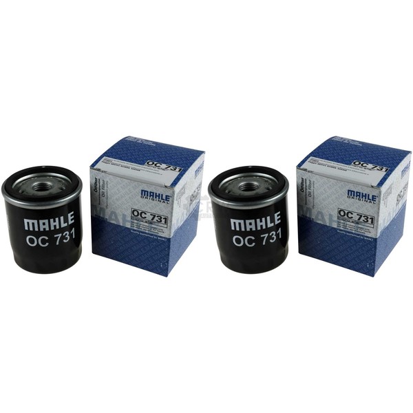 2X Mahle / Knecht OC 731 ÖLfilter Oil Filter-image