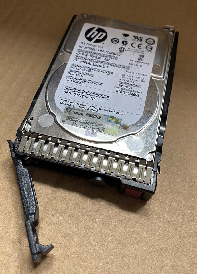 HP 1TB 6G SAS 7.2K 2.5'' 653954 Server HDD Hard Disk Drive MM1000FBFVR 605832 - Image 2 of 3