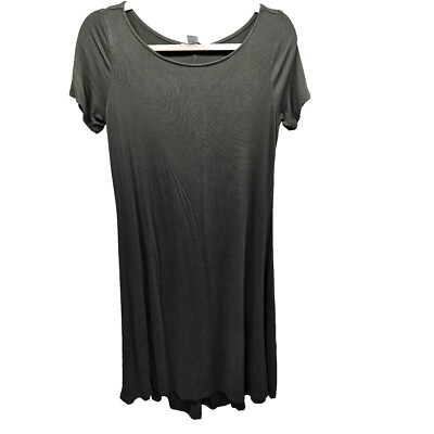 DAILY RITUAL Womens Green Stretchy Shirt Dress Size Small