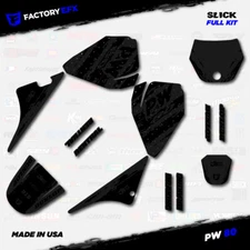 Blackout Slick Racing Graphics kit fits Yamaha PW80 PW 80 All Years Custom