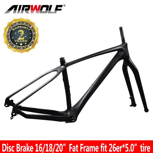 Bicicletta Carbonio Telaio Carbon Fat Frame Fork Forchetta 26er Mtb  16/18/20\