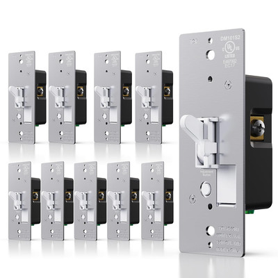 LED Slide Dimmer Switch 600W Single Pole 3-Way UL Listed Wall Control 10 Pack
