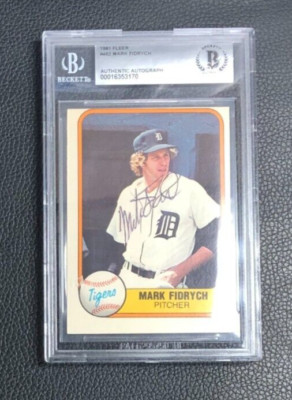 Mark Fidrych Auto 1981 Fleers #125 Beckett Authenticated