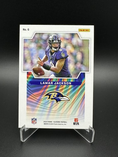 2024 Panini Illusions - Game Magicians Lamar Jackson #6 - Baltimore Ravens - Picture 2 of 2