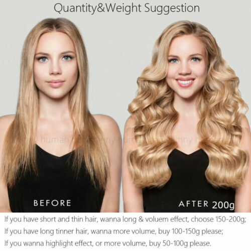 Sew In Hair Extensions Long To 28inch Weave Remy Human Hair Weft 100g Highlight - Picture 8 of 34