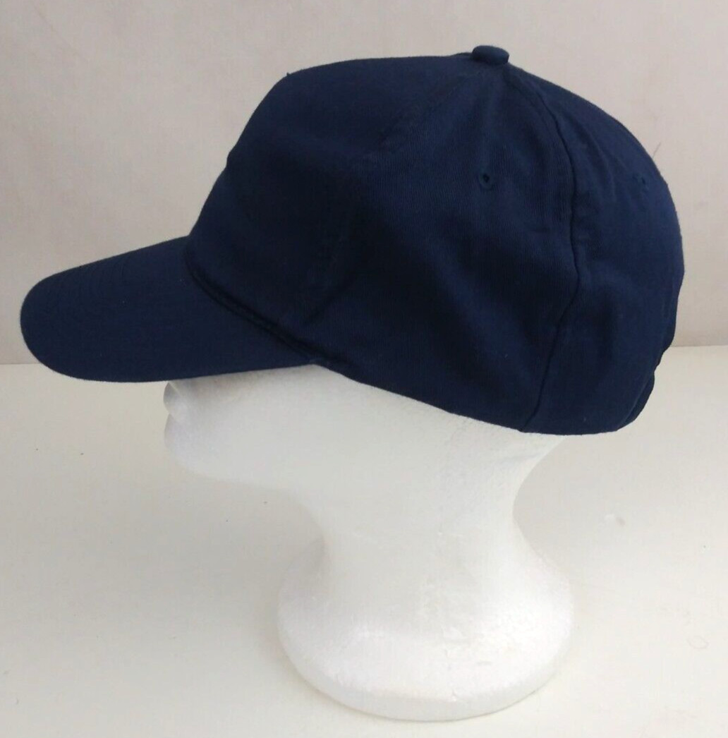 Solid Blue Unisex Embroidered Adjustable Baseball… - image 5