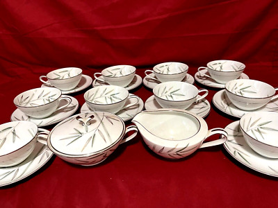 Noritake 5791 Bambina Bamboo Set Of 10 Each Cups & Saucers +