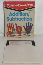 ADDITION SUBTRACTION Commodore 64 Educational Software In Box TESTED WORKING