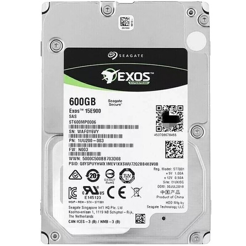 Seagate Exos X18 ST16000NM007J 16TB SAS 12Gb/s SED-FIPS Disk Drive