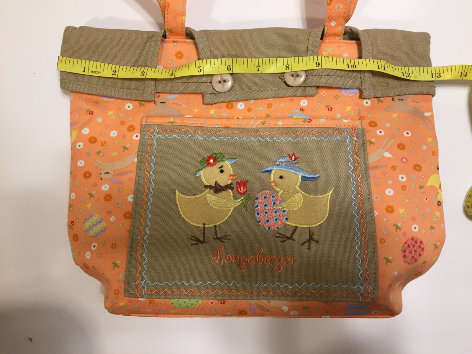 Longaberger Easter Fields Spring Chick Peach/ Kha… - image 5