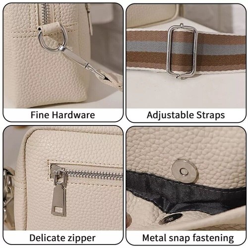 Women Ladies Shoulder Bag Cross Body Messenger Bag Leather Wide Strap Handbag UK - Picture 8 of 20