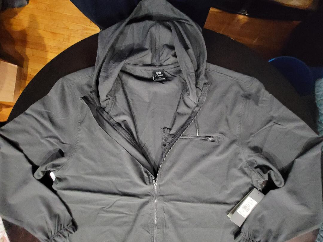 LEG3ND Men's Hoodie Performance Full Zip Windbreaker Gunite LEG3ND Men's Hoodie Performance Full Zip Windbreaker Gunite