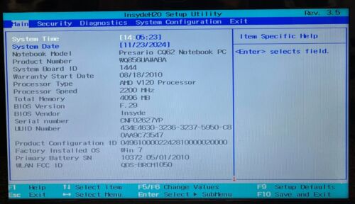HP Compaq Presario CQ62 Notebook 15.6" Laptop AMD V120 4GB 250GB HDD No OS H2548 - Picture 2 of 13